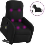 vidaXL Fotoliu electric de masaj rabatabil cu ridicare, negru, textil GartenMobel Dekor (3303004)