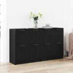 vidaXL Bufet 2 pcs Stejar Negru 60 x 30 x 70 cm Lemn compozit GartenMobel Dekor (3333073) Comoda