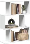 vidaXL Biblioteca/separator camera, 3 niveluri, alb, 70x24x97 cm, lemn GartenMobel Dekor (858111) Biblioteca