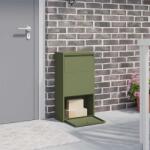 vidaXL Cutie pentru colet cu usa Verde masliniu 44 x 22 x 82 cm Otel GartenMobel Dekor (874922)