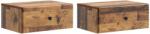 vidaXL Set 2 noptiere suspendate cu sertar, lemn vechi, 49x34, 5x20 cm (899142)