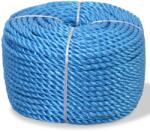 vidaXL Franghie împletita polipropilena 12 mm 100 m, albastru GartenMobel Dekor (91306)