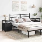 vidaXL Set 2 noptiere stejar negru cu 2 sertare, 34 x 35, 5 x 50 cm (862922)