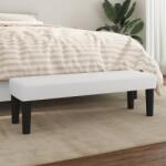 vidaXL Banca, alb, 100x30x30 cm, piele ecologica GartenMobel Dekor (346661)
