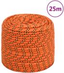 vidaXL Franghie de barca, portocaliu, 10 mm, 25 m, polipropilena GartenMobel Dekor (152665)