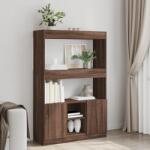 vidaXL Dulap înalt, stejar maro, 92x33x140 cm, lemn prelucrat GartenMobel Dekor (3309615) Biblioteca