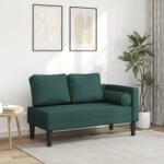 vidaXL Sezlong cu perne, verde închis, material textil GartenMobel Dekor (4007582)