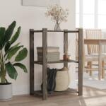 vidaXL Suport de depozitare 3 niveluri gri 60x38x90 cm lemn masiv pin GartenMobel Dekor (373387) Biblioteca