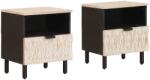 vidaXL Set 2 noptiere cu sertar, lemn masiv de mango, 40x33x46 cm (4017871)