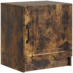 vidaXL Noptiera cu usa, stejar fumuriu, 43 x 34, 5 x 47 cm, lemn prelucrat (895725)