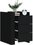 vidaXL Noptiera, negru, 45x50x65 cm, lemn prelucrat GartenMobel Dekor (848305)