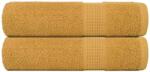 vidaXL Prosoape de baie 2 buc Aur 100x150 cm 360 g/m2 100% bumbac GartenMobel Dekor (136812) Prosop
