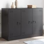 vidaXL Servanta, negru, 99x39x73 cm, otel GartenMobel Dekor (841721) Comoda
