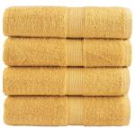 vidaXL Prosoape de baie premium SOLUND, 4 buc. , aurii, 30 x 30 cm, 600 g/m2 GartenMobel Dekor (137276) Prosop