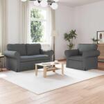 vidaXL Set de canapea 2 pcs Gri închis 155 x 82 x 80 cm tesatura GartenMobel Dekor (3407487) Canapea