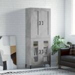 vidaXL Dulap înalt, gri beton, 69, 5x34x180, lemn compozit GartenMobel Dekor (3199621) Comoda
