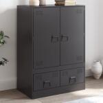 vidaXL Dulap înalt, negru, 67x39x95 cm, otel GartenMobel Dekor (841805) Comoda