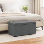 vidaXL Taburet Gri închis 81 x 41 x 40 cm Stofa si lemn prelucrat GartenMobel Dekor (876774)