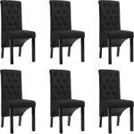 vidaXL Scaune de sufragerie, 6 buc. negru, material textil GartenMobel Dekor (276976)