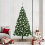 vidaXL Brad de Craciun artificial Verde 210 cm PVC si Otel si Plastic GartenMobel Dekor (3396924)