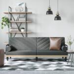 vidaXL Canapea extensibila cu cotiere, gri închis, textil GartenMobel Dekor (351932) Canapea
