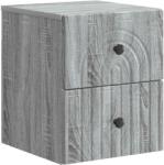 vidaXL Noptiera suspendata gri Sonoma cu 2 sertare, 33 x 34, 5 x 40 cm (898137)