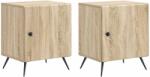 vidaXL Set 2 noptiere stejar Sonoma din lemn prelucrat, 43x34, 5x50 cm (895490)