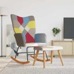 vidaXL Scaun balansoar cu taburet, mozaic, material textil GartenMobel Dekor (328192) Balansoar