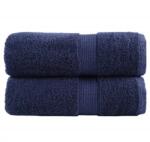 vidaXL Prosoape oaspeti premium SOLUND, 2buc. bleumarin 30x50cm 600gsm GartenMobel Dekor (137254) Prosop
