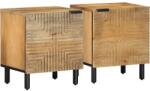 vidaXL Noptiere 2 buc Maro 40x33x46 cm Lemn masiv Mango GartenMobel Dekor (4017717)