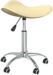 vidaXL Scaun pentru salon spa, crem, piele ecologica GartenMobel Dekor (323687)