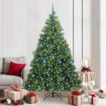 vidaXL Brad de Craciun artificial cu 300 LED Verde 210 cm PE si PVC GartenMobel Dekor (3397803)