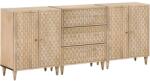 vidaXL Dulapuri laterale, 3 buc. , 60x33x75 cm, lemn masiv de mango GartenMobel Dekor (3206308) Comoda