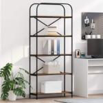 vidaXL Raft pentru carti Stejar afumat 80 x 30 x 183 cm Lemn compozit GartenMobel Dekor (879835) Biblioteca