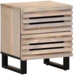 vidaXL Noptiera, 40x33x46 cm, lemn masiv mango albit GartenMobel Dekor (377432)