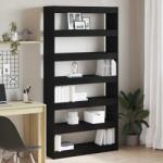 vidaXL Dulap pentru carti Stejar Negru 100 x 30 x 198 cm Lemn compozit GartenMobel Dekor (3333932) Biblioteca