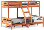 vidaXL Pat supraetajat 80x200/120x200 cm maro ceruit lemn masiv de pin GartenMobel Dekor (3207164)