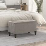 vidaXL Banca, gri deschis, 70x35x41 cm, catifea GartenMobel Dekor (349397)