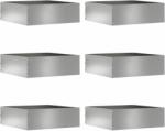 vidaXL Margine pentru gazon 6 pcs Argintiu 40 x 40 x 13 cm GartenMobel Dekor (874713)
