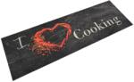 vidaXL Covor de bucatarie lavabil Cooking, negru, 60x180 cm, catifea GartenMobel Dekor (136550) Pres