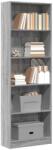 vidaXL Biblioteca, gri sonoma, 60x24x176 cm, lemn prelucrat GartenMobel Dekor (857826) Biblioteca