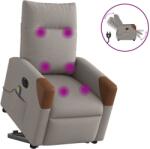 vidaXL Fotoliu electric masaj rabatabil cu ridicare, gri taupe, textil GartenMobel Dekor (3324035)