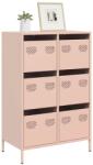 vidaXL Dulap înalt, roz, 68x39x101, 5 cm, otel GartenMobel Dekor (851221) Comoda