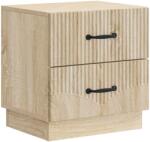 vidaXL Noptiera cu 2 sertare stejar sonoma, 43 x 34, 5 x 44, 5 cm, vidaXL (895219)