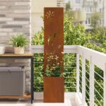 vidaXL Ghiveci de Gradina cu Panou Decorativ Ruginit 32 x 140 cm GartenMobel Dekor (876363)