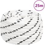 vidaXL Franghie de lucru, alb, 20 mm, 25 m, poliester GartenMobel Dekor (152789)