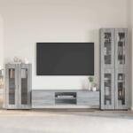 vidaXL Set comoda TV cu sertar FLORIN 3 pcs Gri Sonoma Lemn compozit GartenMobel Dekor (3397960)