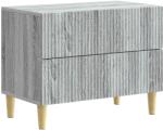 vidaXL Noptiera gri Sonoma din lemn prelucrat, 2 sertare, 62 x 34, 5 x 48 cm (894551)
