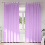 vidaXL Perdele Opaque cu Inel 2 pcs Violet 260 x 140 cm Poliester GartenMobel Dekor (4107602)