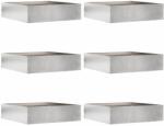 vidaXL Margine pentru gazon 6 pcs Argintiu 50 x 50 x 13 cm GartenMobel Dekor (874725)